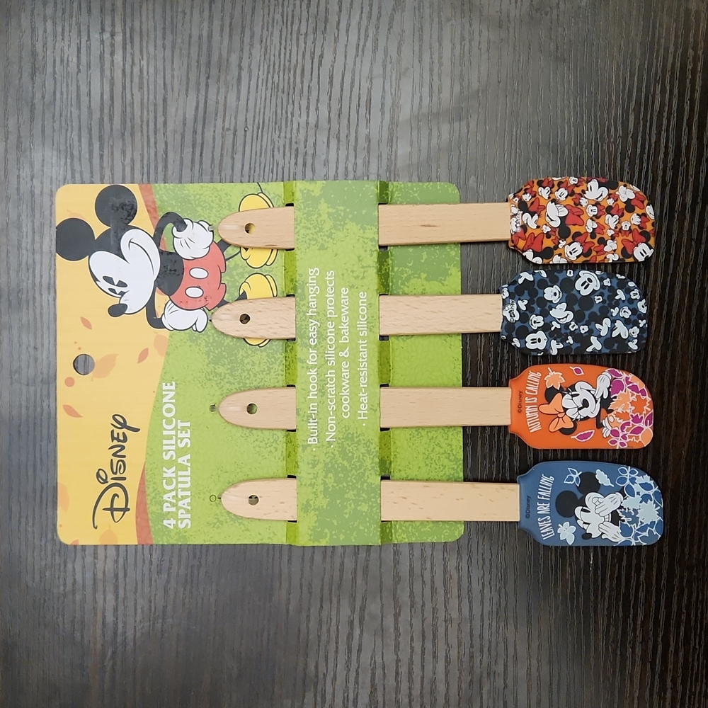 Disney 4 Pack Silicone Spatula Set Fall Autumn